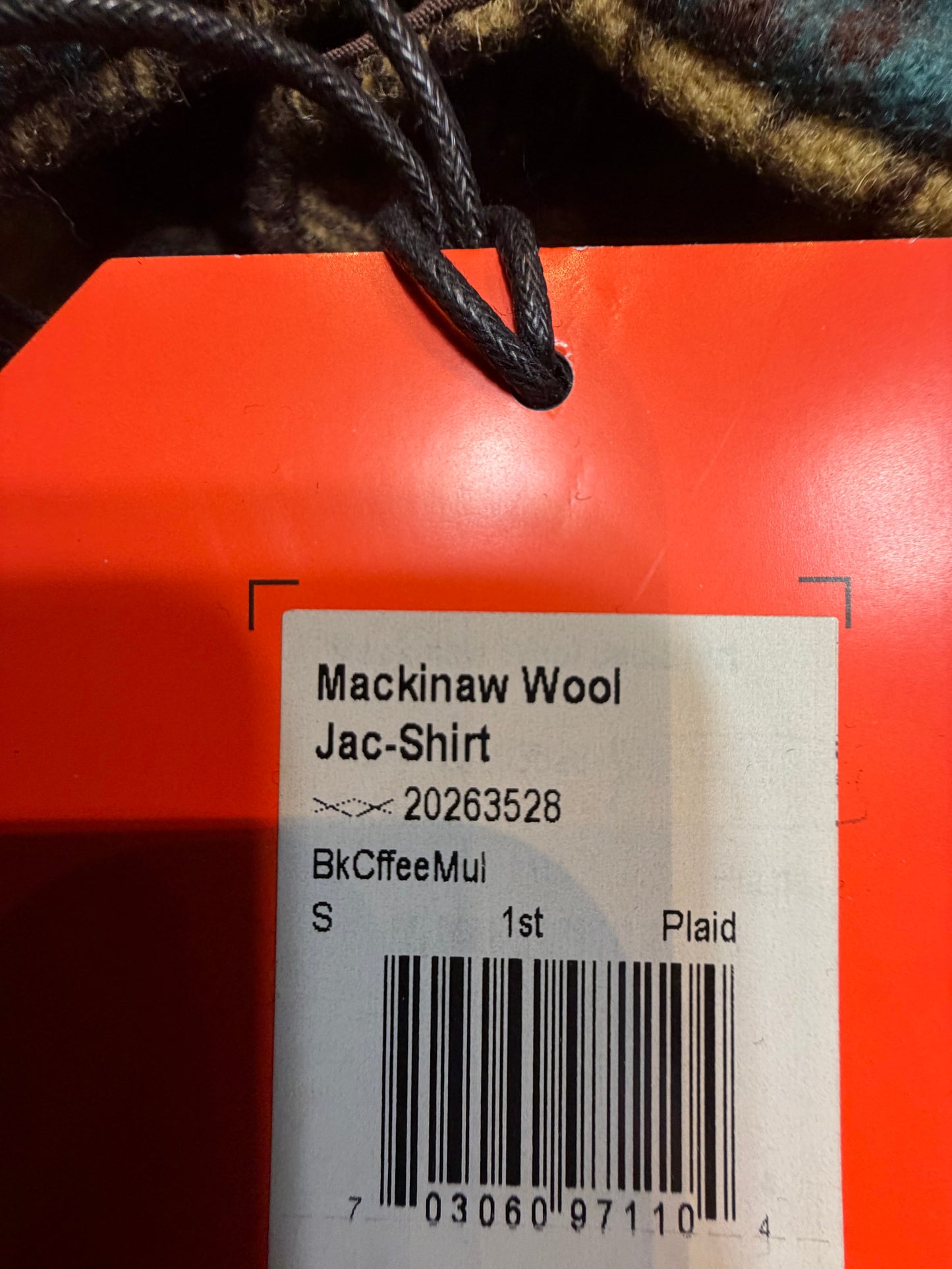 Filson Mackinaw Wool Jac Shirt New Black Coffee Small Heavy 24oz Wool USA Made