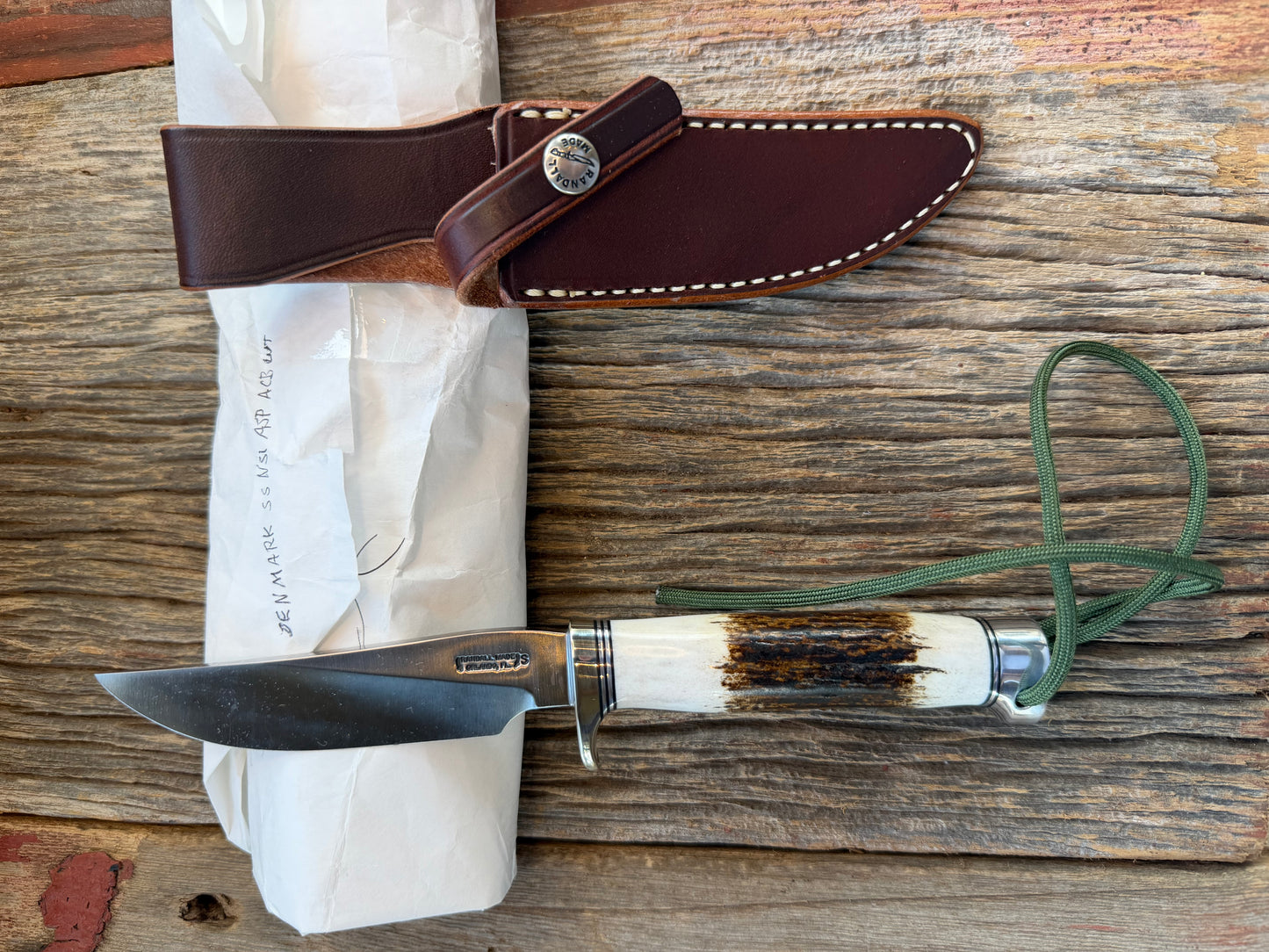 New in Paper Randall Made Knife Model GTR Stainless Nickel Hilt