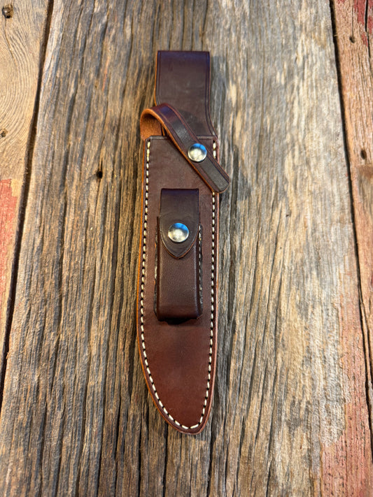 New Randall Sullivans by Gutcher Leather Knife Sheath Model 1-7 with Stone