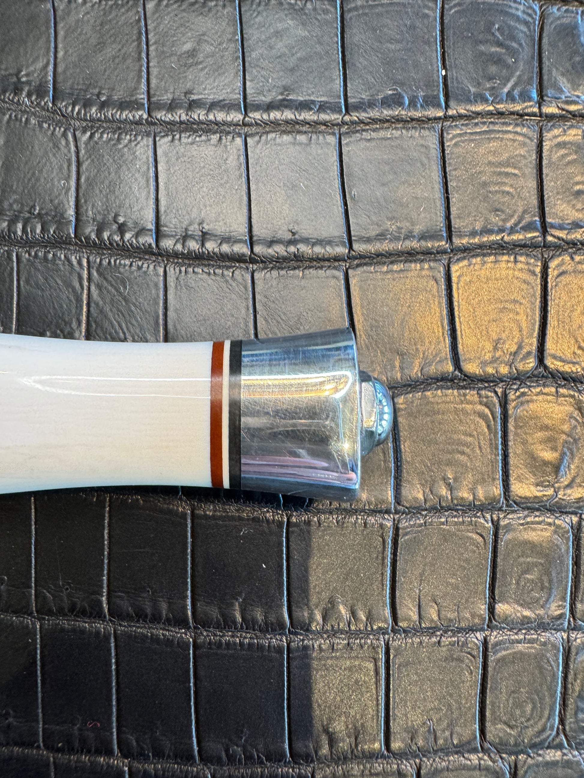 Vintage Randall Model 2-5 in Elephant Ivory with Nickel Silver Hilt and Aluminum Butt cap. Flawless.