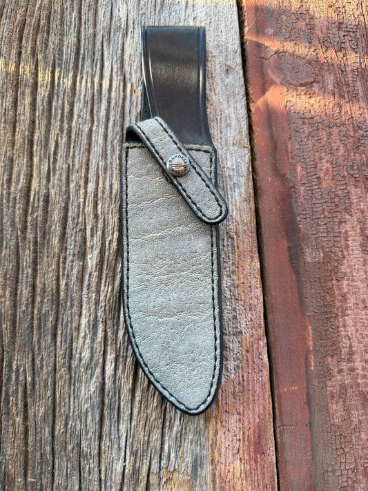 Rare Randall Sullivans by Gutcher Exotic Elephant Hide Knife Sheath for a Bowles Special. Randall Snap!!