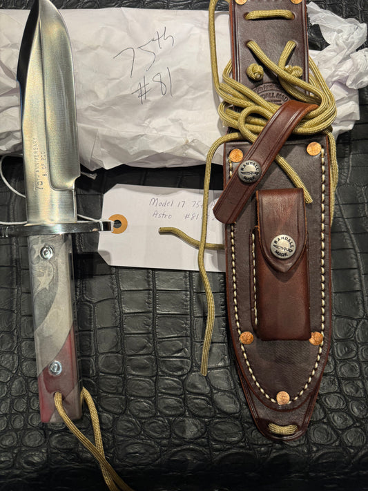 Rare RANDALL KNIFE SPECIAL EDITION 75TH Anniversary Astro #81/200 Box + Paper.