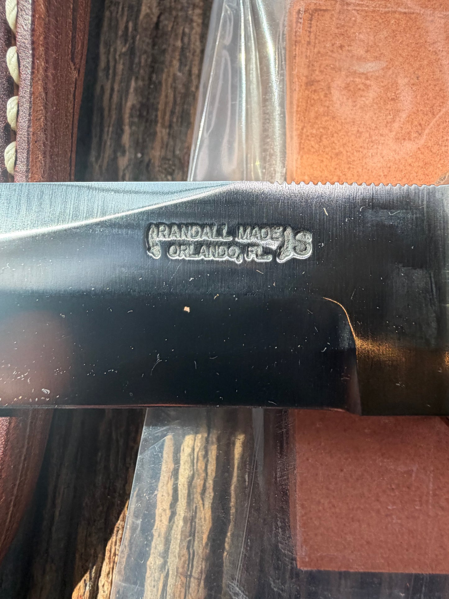 New in Paper Randall Model “Gambler” 4 Inch in a Black Micarta handle, Nickel hilt, Stainless steel blade, rounded nickel silver butt cap.