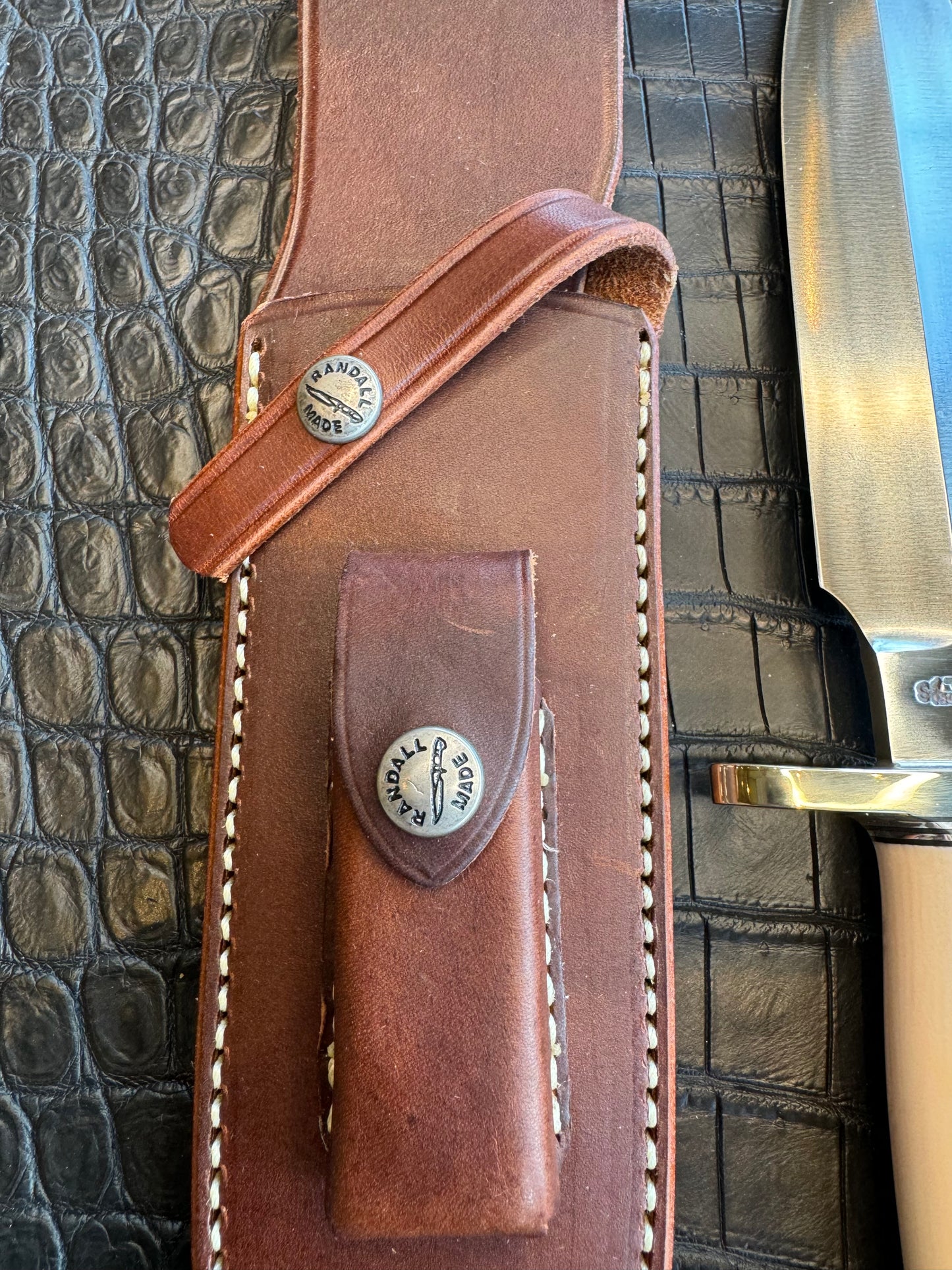 New in Paper Randall Knife Clinton Special TC Nickel Hilt Stainless Steel Resin