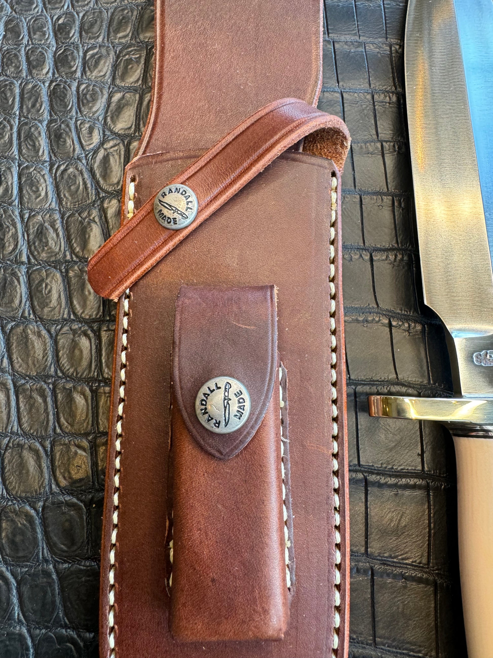 New in Paper Randall Knife Clinton Special TC Nickel Hilt Stainless Steel Resin