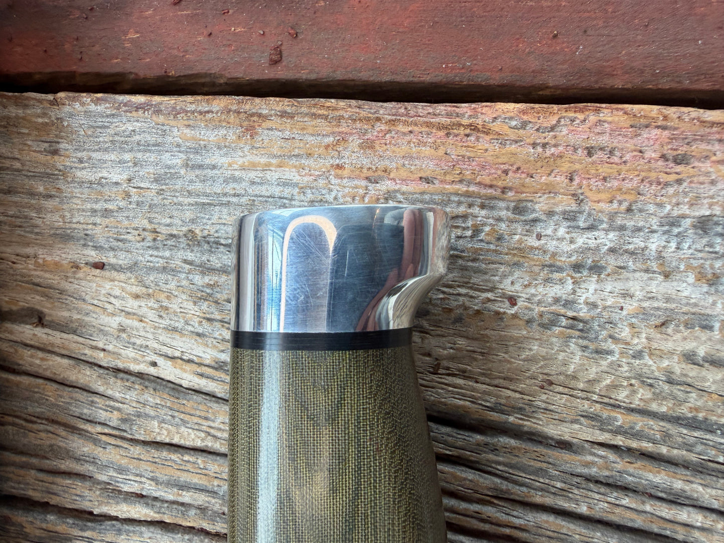 New Paper Randall Made Knife Model 12-6 Green Micarta Stainless Nickel Hilt