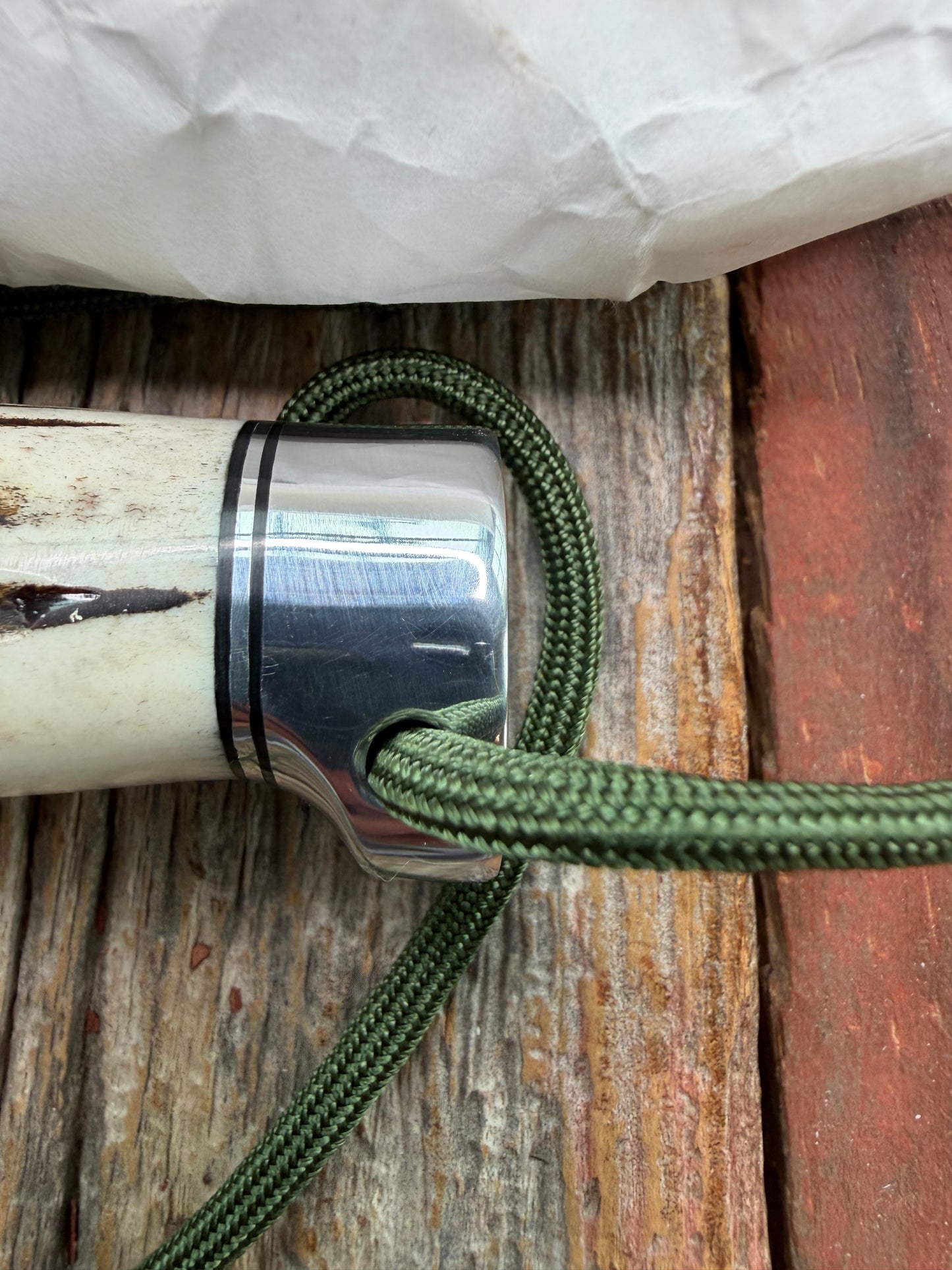 New in Paper Randall Knife Model #8-4 Old Style Trout And Bird Stag Handle, Stainless steel, Lanyard.