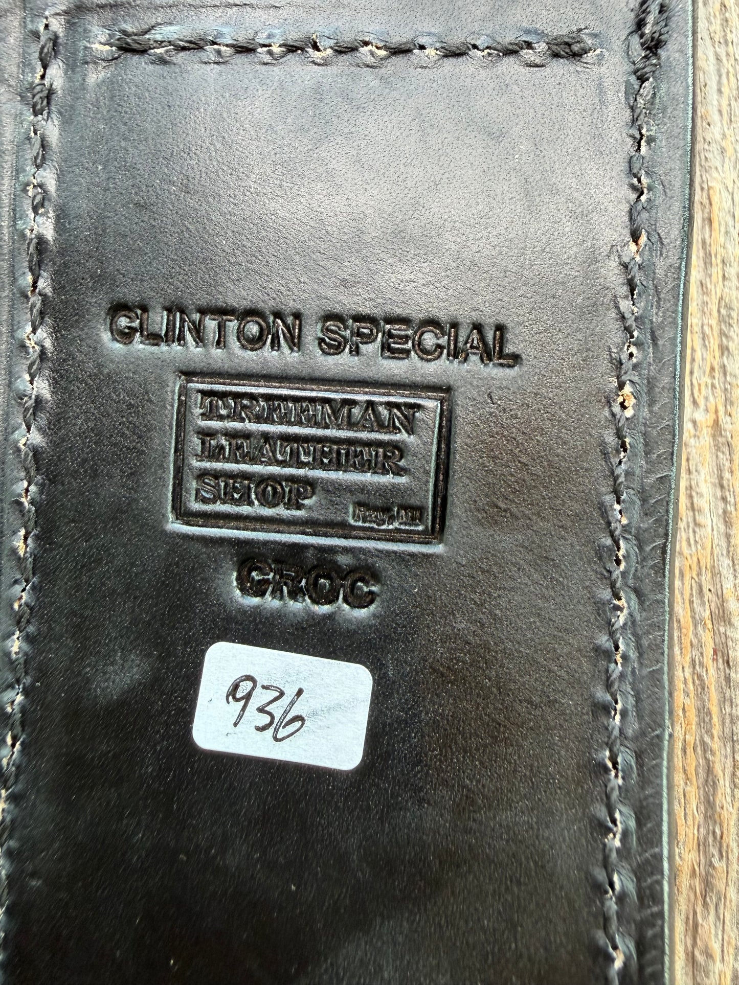 New Randall Model Clinton Special Sheath in Exotic Black Matte Crocodile from Treeman with the newest Black Canteen snap. Killer sheath.