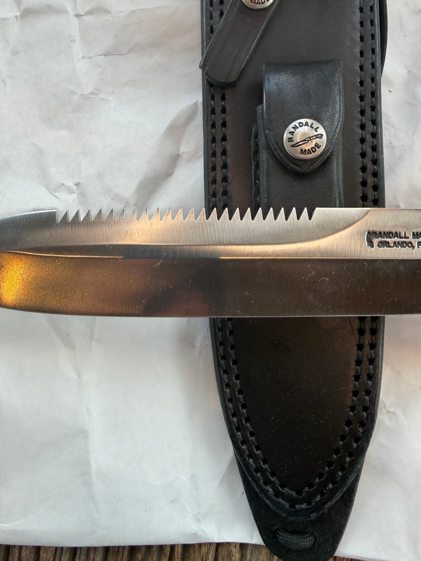 New in Paper Randall Knife Model 18-7.5 Stainless Steel Compass New