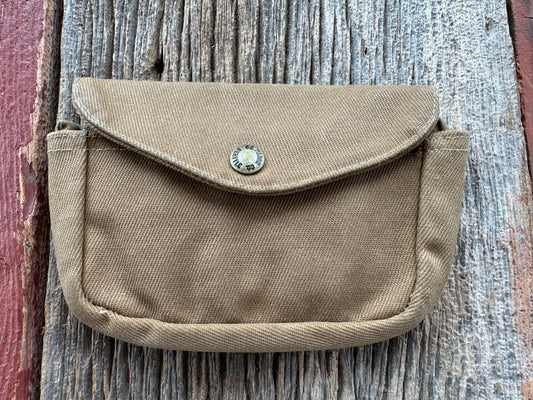 Rare Filson heavy Twill Cloth Belt Pouch| Choke Tube case| Shotgun shell case| Made in the USA|discontinued| Dark Tan
