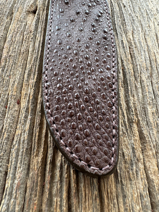 Randall Model 1-8 Sheath in Exotic Brown Snapping Turtle by Treeman. Hind quarter portion of the turtle.