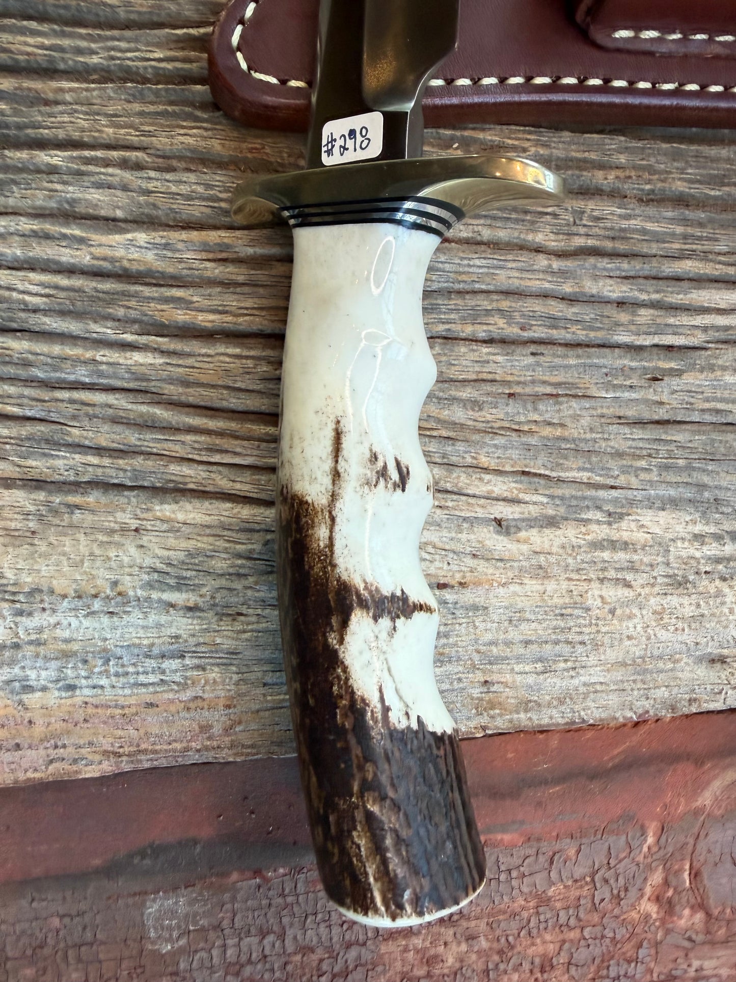 New Randall Knife Model 4-7 in a Stag Finger groves Handle Stainless Blade, NSH