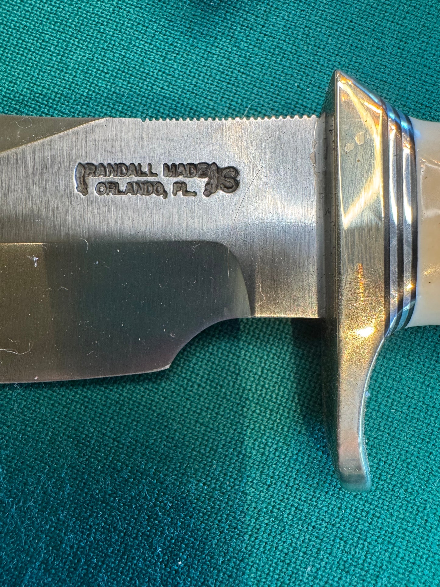 Randall Knife Model 19-5 NSH Resin Ivory Stainless Steel Black Randall Sheath