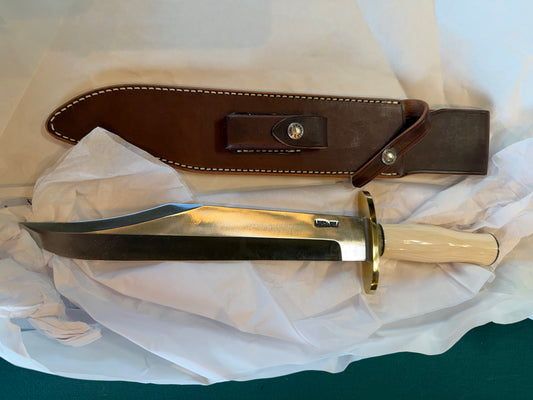 New in Paper Model 12-11 Confederate. Beautiful Dave Warthers Resin with a Brass forward curved hilt and Scalloped brass collar and coolie butt cap.