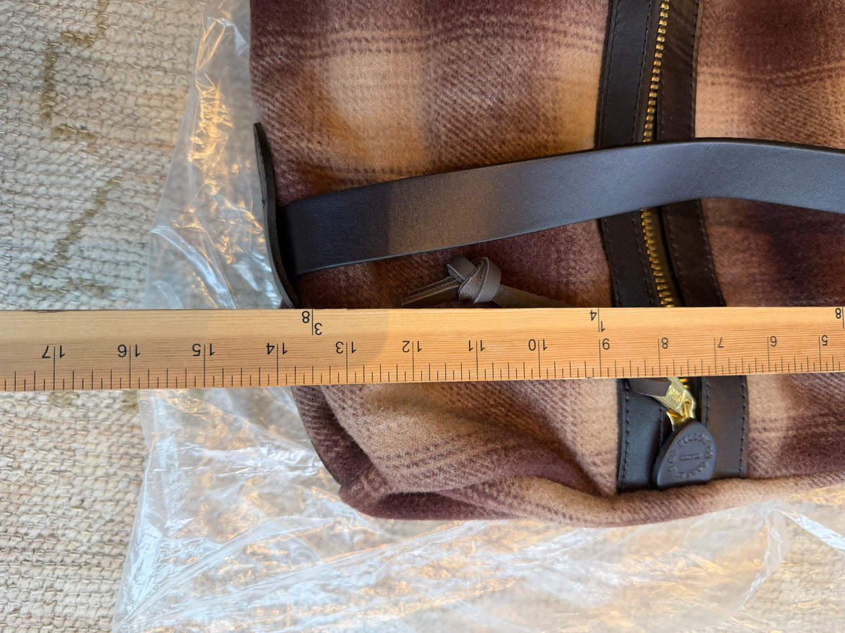Rare Filson Mackinaw Wool Duffle Medium Brown Tan Ombre Wool and Leather NWT Made in USA - 20286180