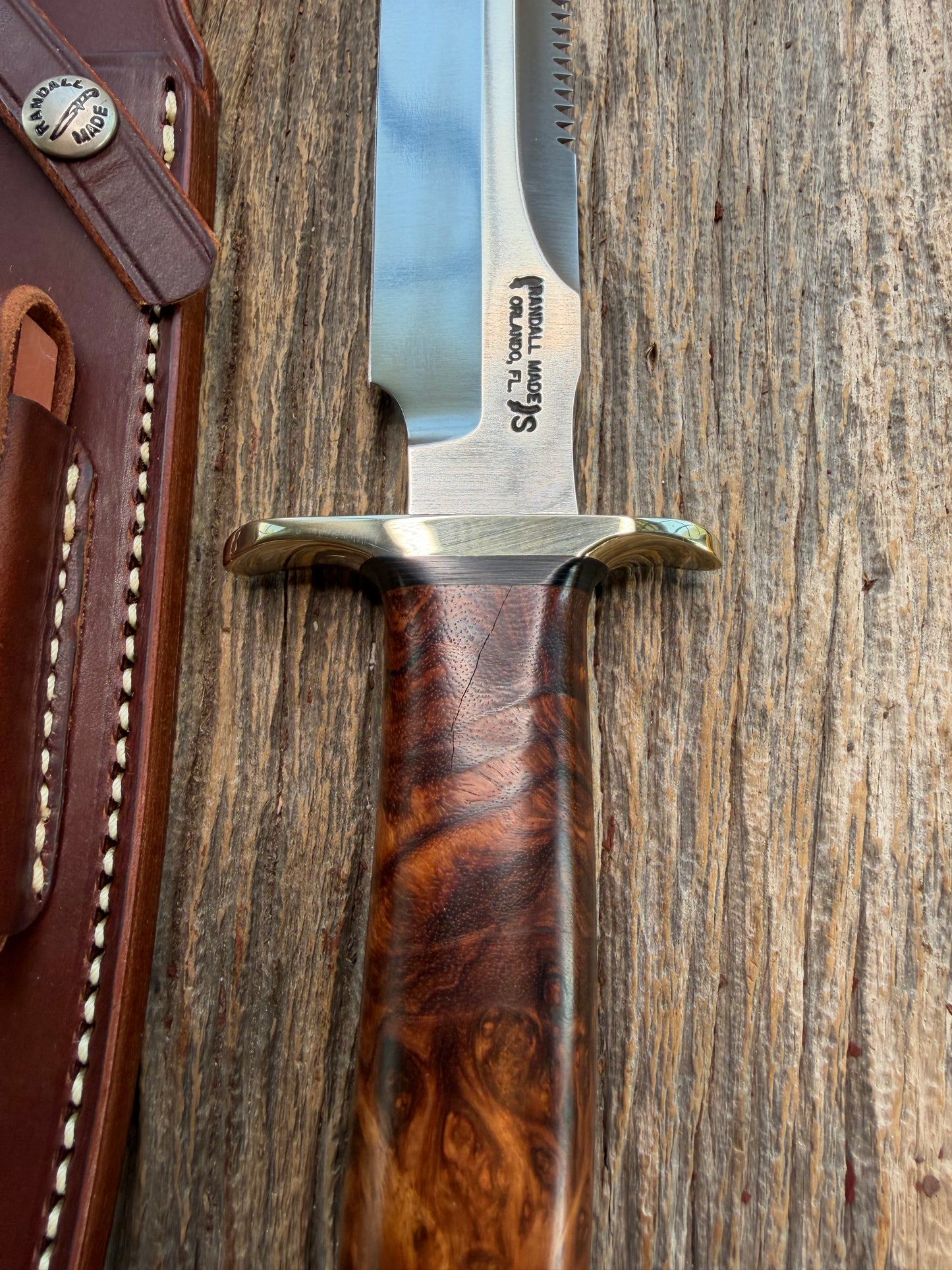 Randall Model 1-7 Honduran Rosewood Stainless NSH Aluminum Butt Sawteeth black Spacers