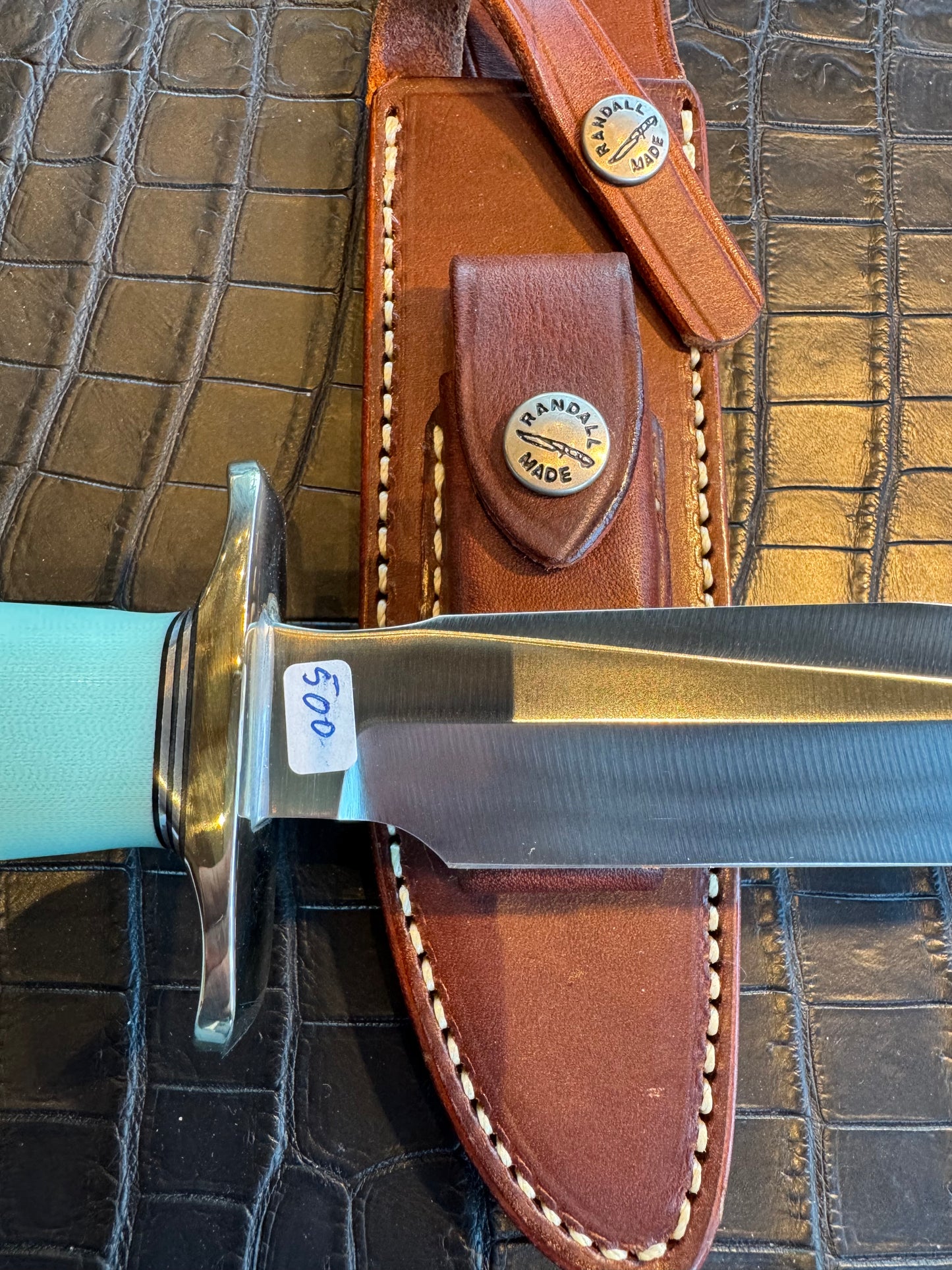 New Randall Knife Model 1-6 Tiffany G-10 Nickel Hilt Stainless Rare