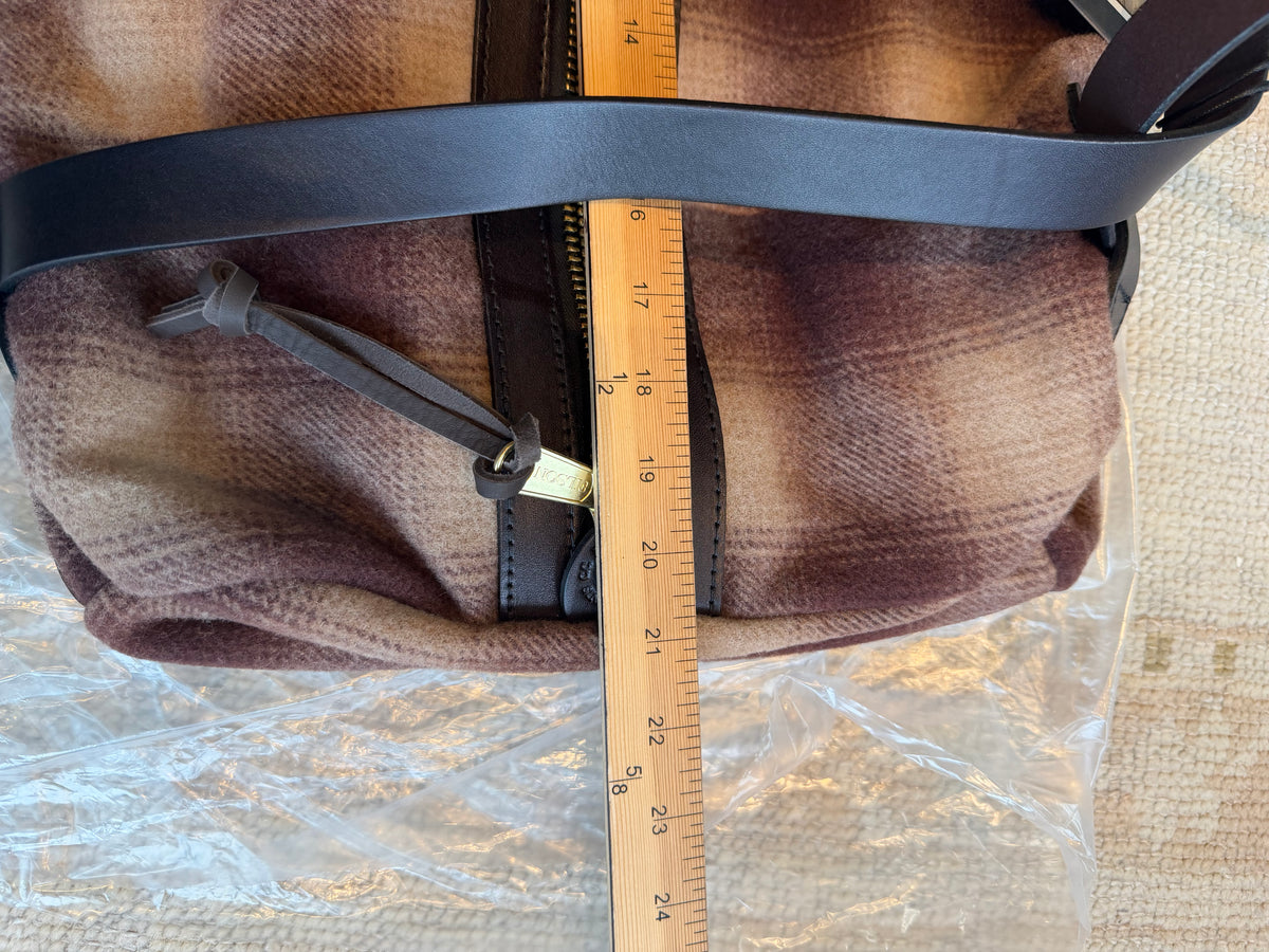 Rare Filson Mackinaw Wool Duffle Medium Brown Tan Ombre Wool and Leather NWT Made in USA - 20286180