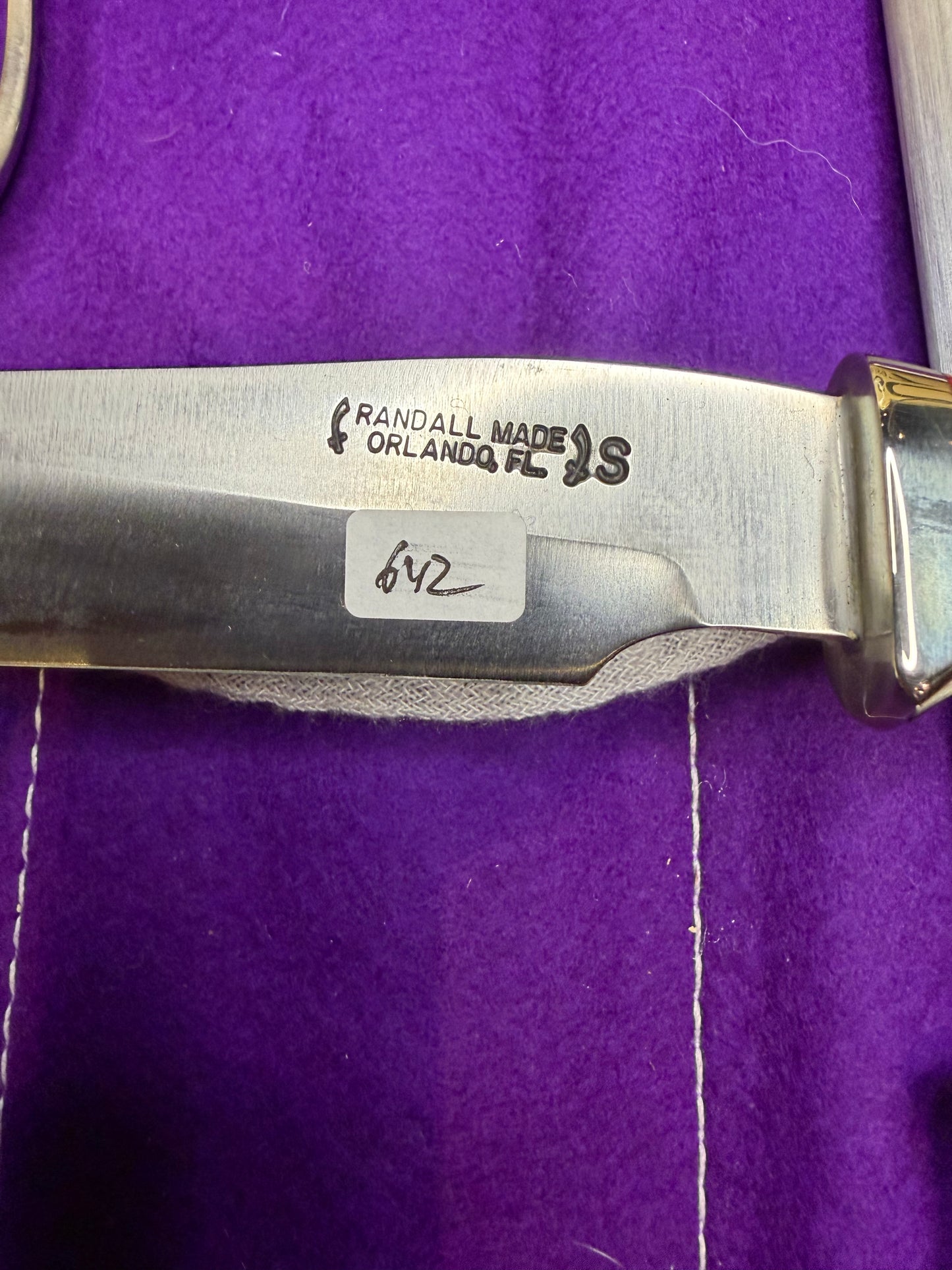 Randall Carving set Model 6-9 with Gorgeous Popcorn STAG Red White Blue Spacers Stainless… Wow