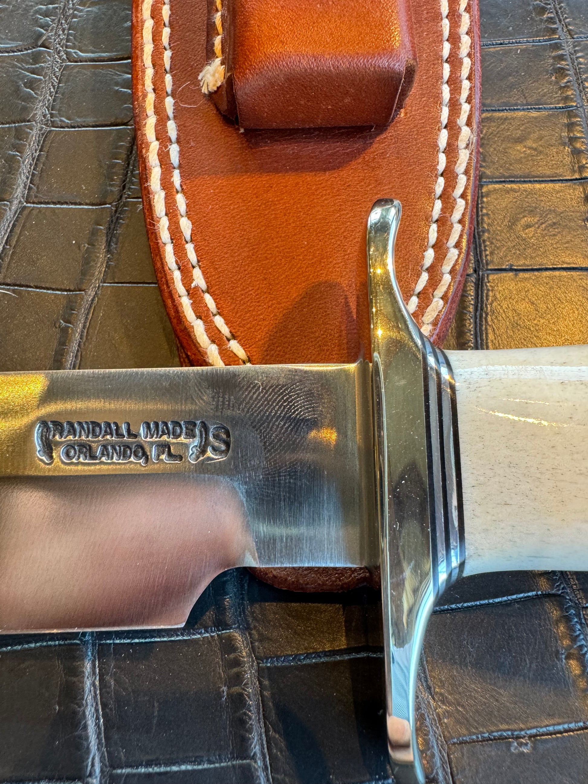 Nice Randall Knife 14-7 1/2 Stag Nickel Silver Hilt + Buttcap Stainless Steel Blade