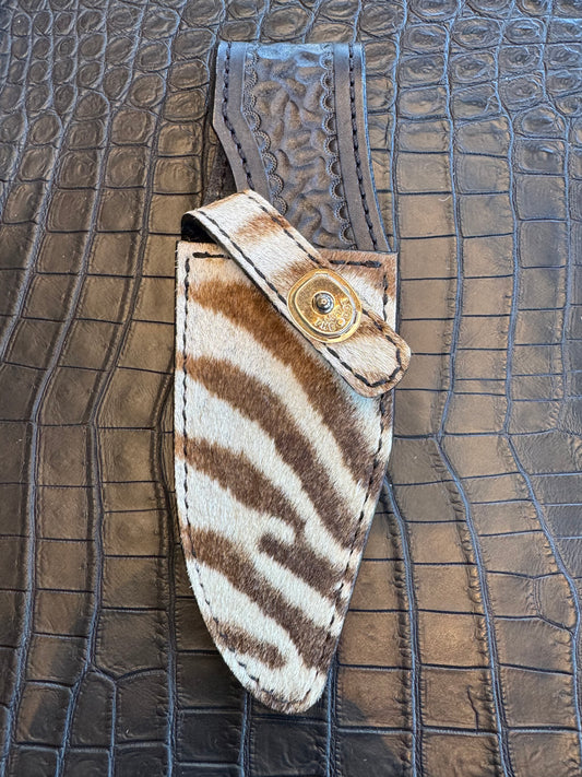 Randall Model 19-5 Exotic Zebra Sheath Multiple Stripes from Treeman.