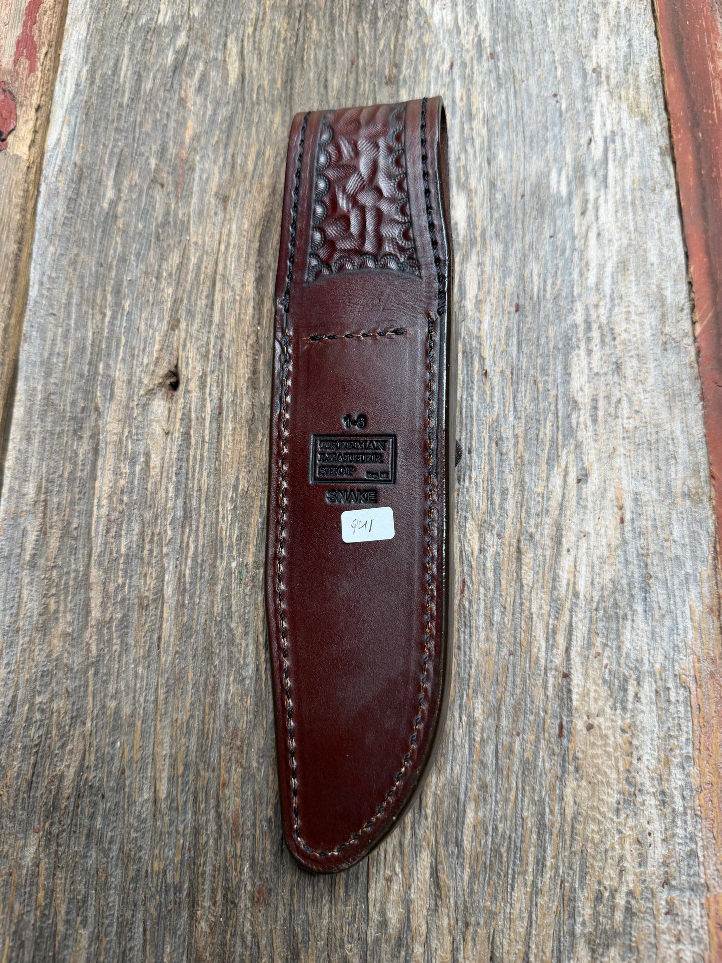 Randall Model 1-6 with Western Diamondback RattleSnake skin from Treeman Sheaths.