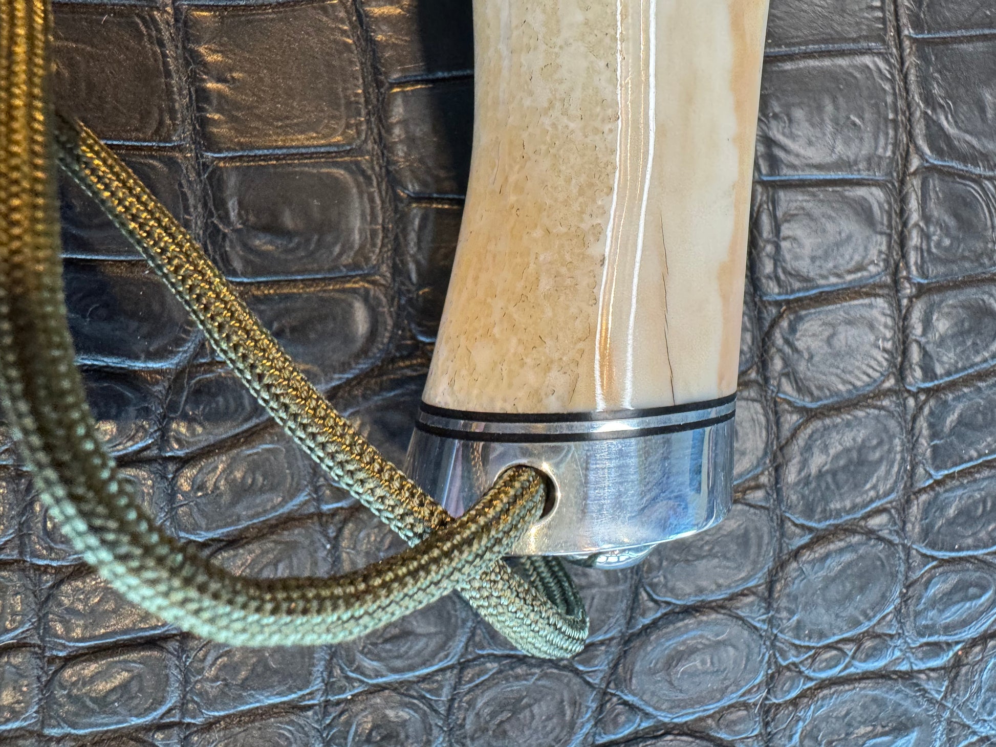 Randall Model RBS Bowles Dealer Special in a gorgeous piece of Creamy Fossil Walrus Ivory. Nickel Silver Hilt and butt cap. #118