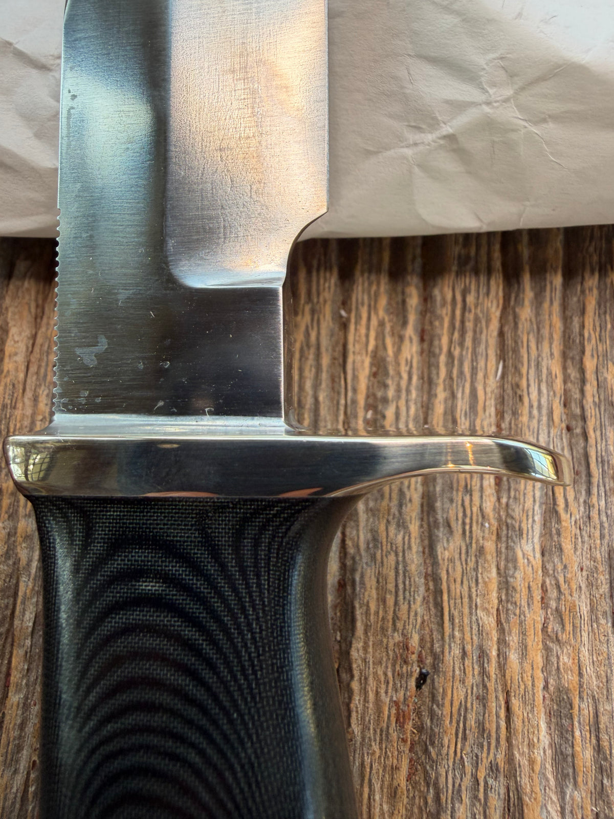 New in paper Randall Model 15-5 1/2 Airman Black Micarta Handle Stainless Nickel Silver Lanyard