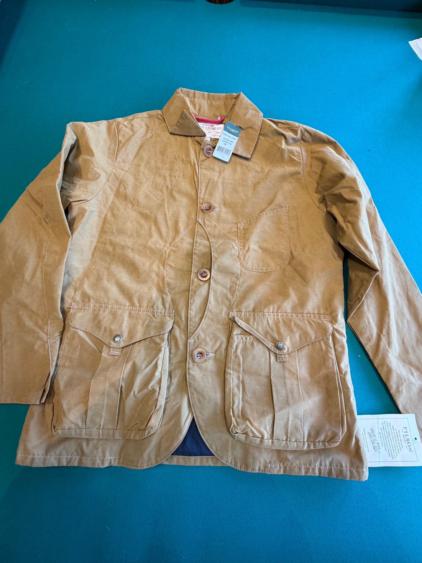 Rare Filson Sales Sample Warm Tan Guide Work Jackets Sz M New With Tags