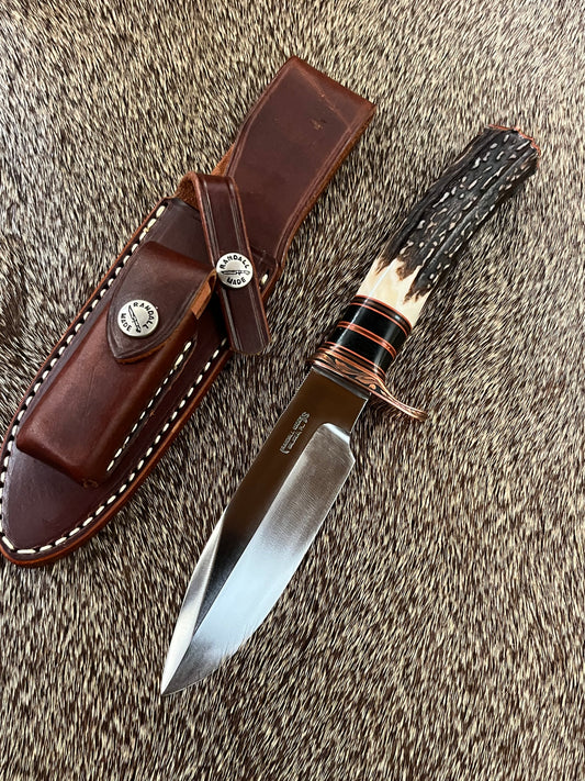 Copper Companion 5” with Beautiful Stag and Engraved by Master Engraver Jere Davidson