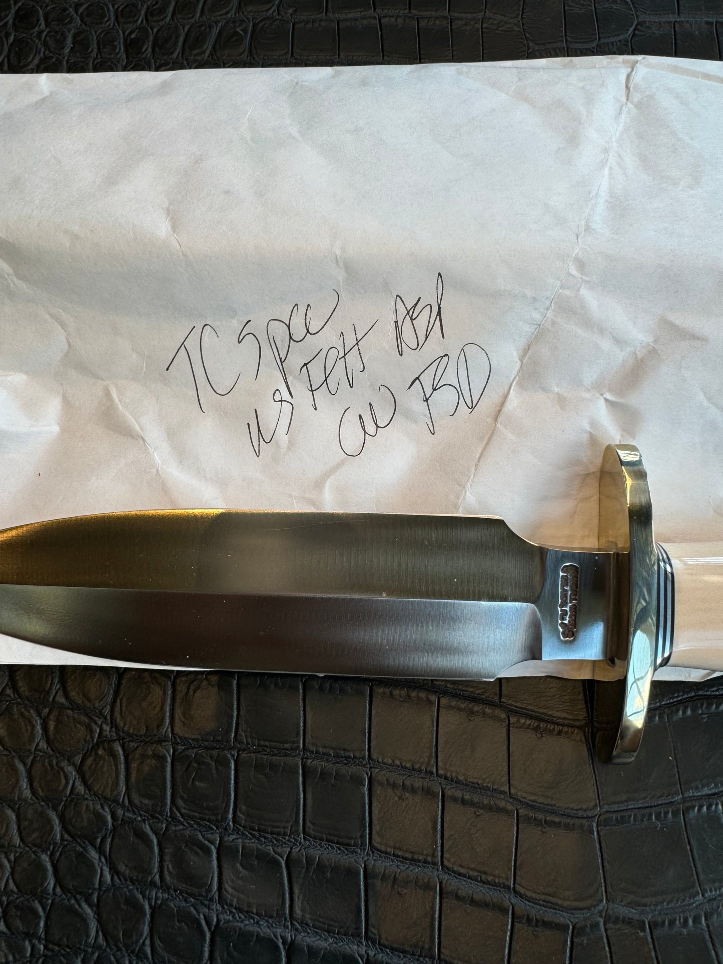 New in Paper Randall Knife Clinton Special TC Nickel Hilt Stainless Steel Resin