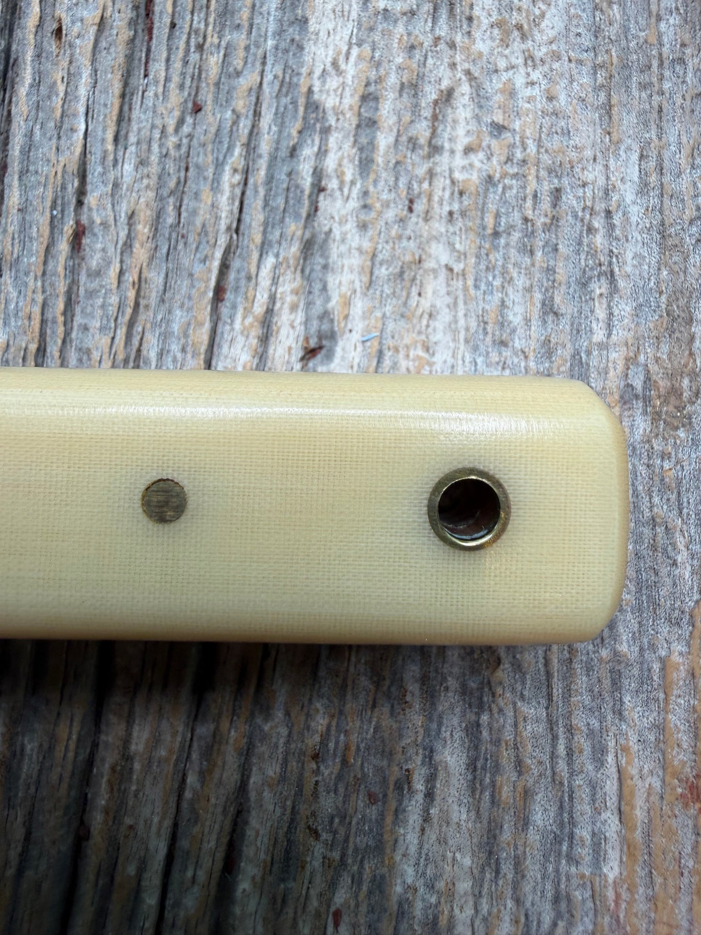 Nice rare Randall Knife Model 10-5 Fisherman in dealer supplied None Linen Micarta handle. Stainless Blade