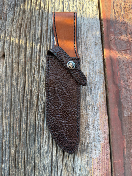 Very Rare Randall Sullivans by Gutcher Exotic Elephant Trunk Knife Sheath for a Bowles Special. Randall Snap!!