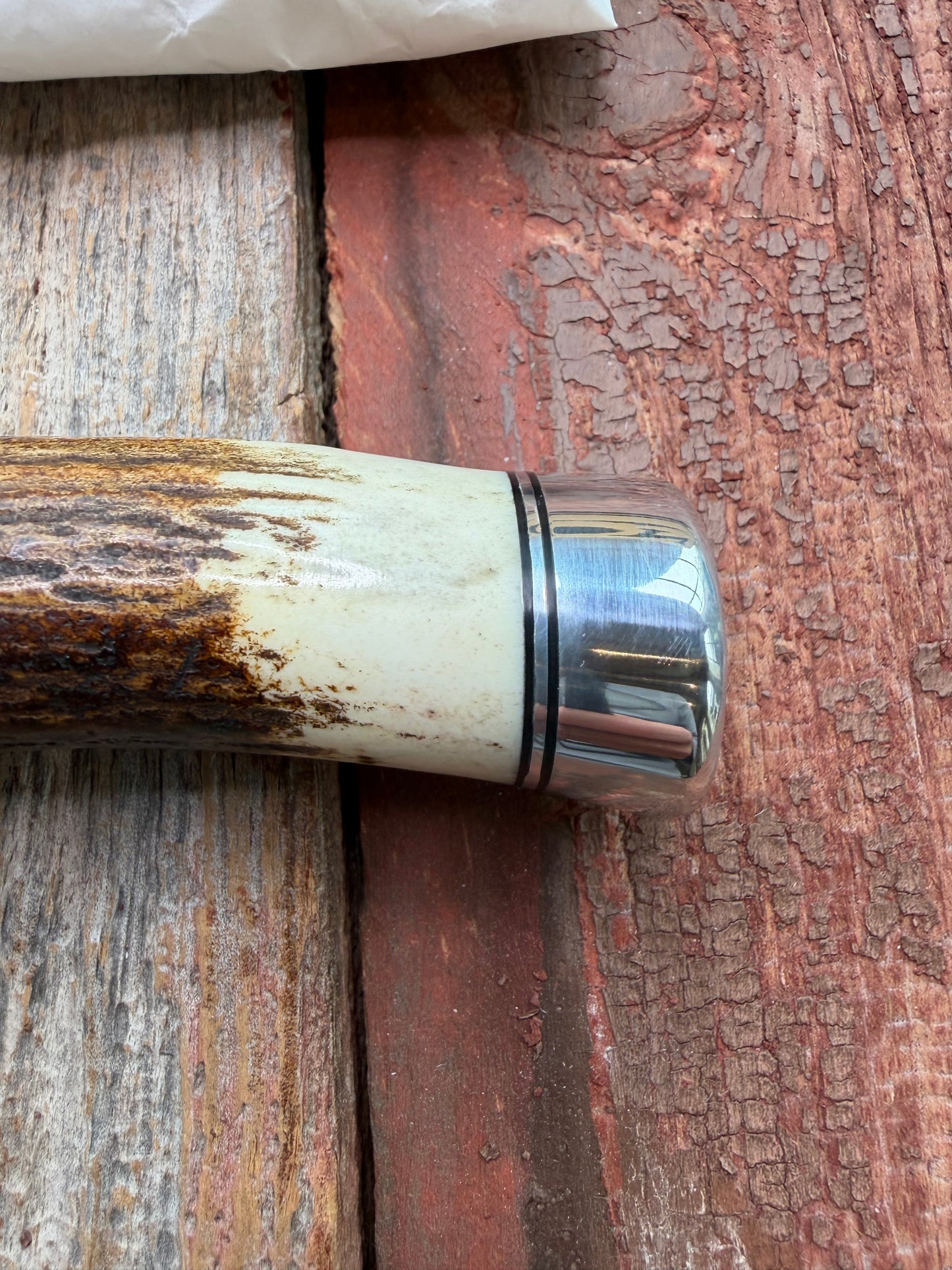 New in paper Randall Model 4-6F in a Stag Handle, Stainless Blade, NSH , BL and Al Spacers