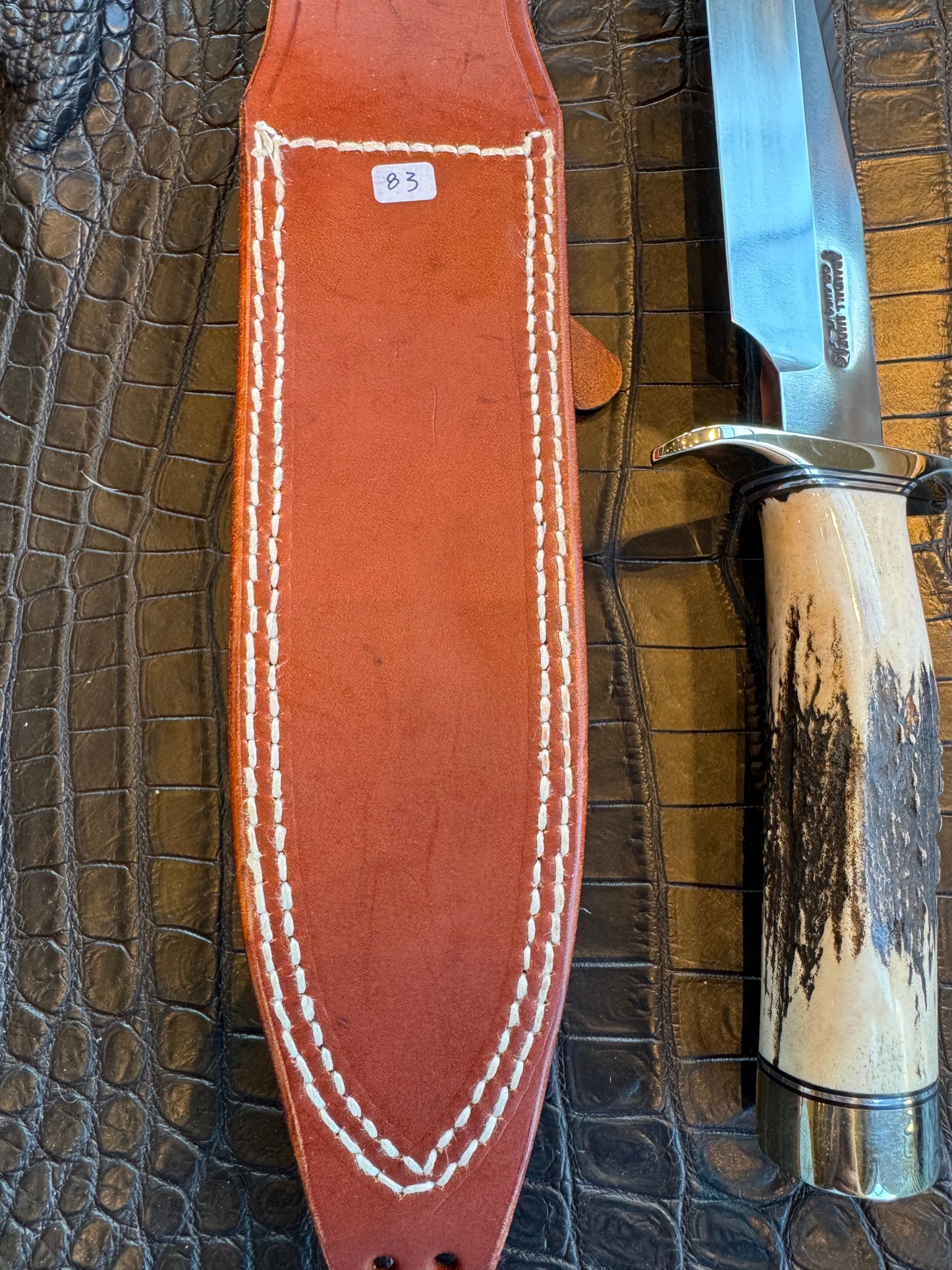 Nice Randall Knife 14-7 1/2 Stag Nickel Silver Hilt + Buttcap Stainless Steel Blade