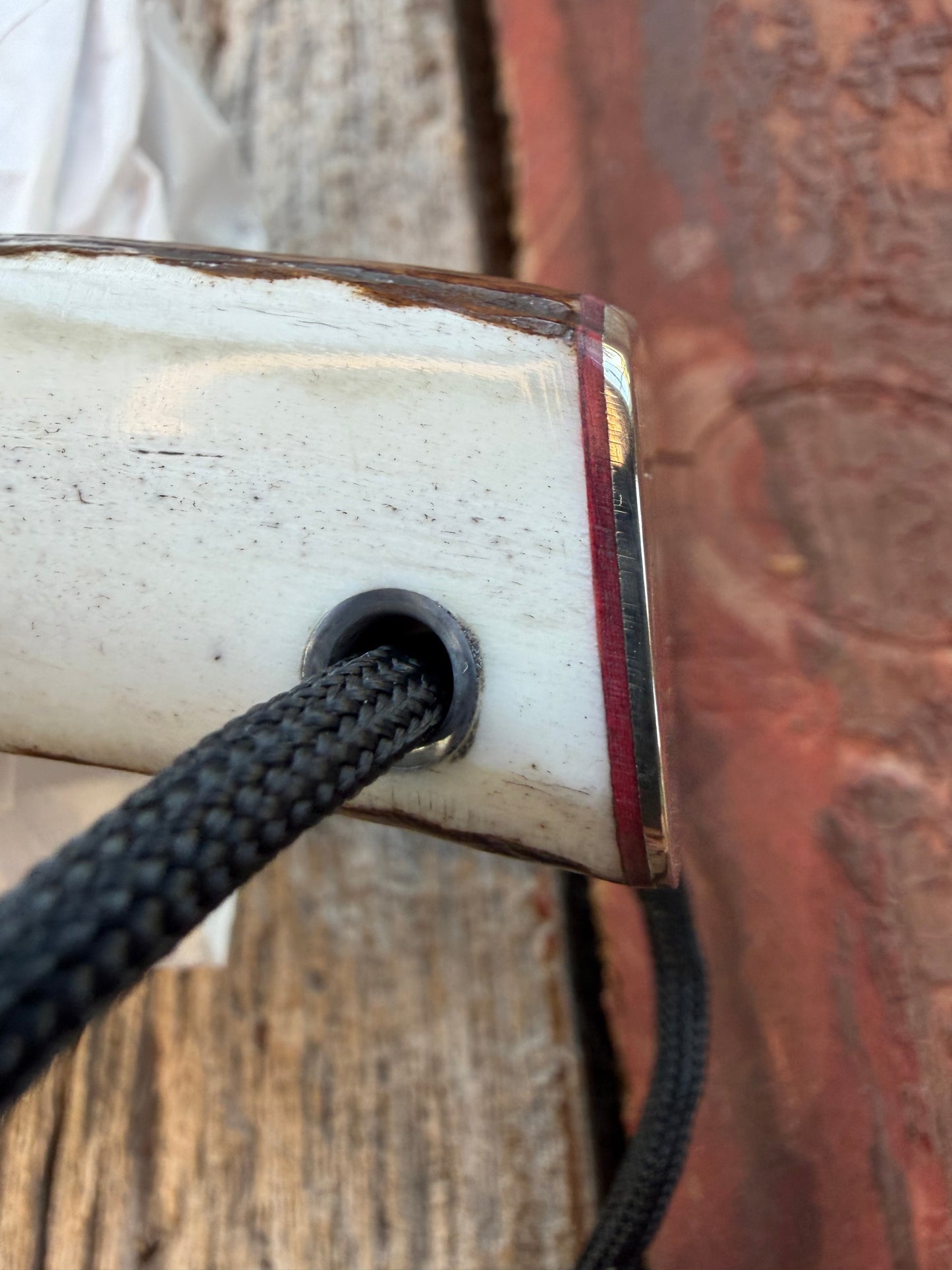 New in Paper Randall Non Catalog Model  Cattleman. Slab side Stag handle. Red and silver spacers. Stainless blade.