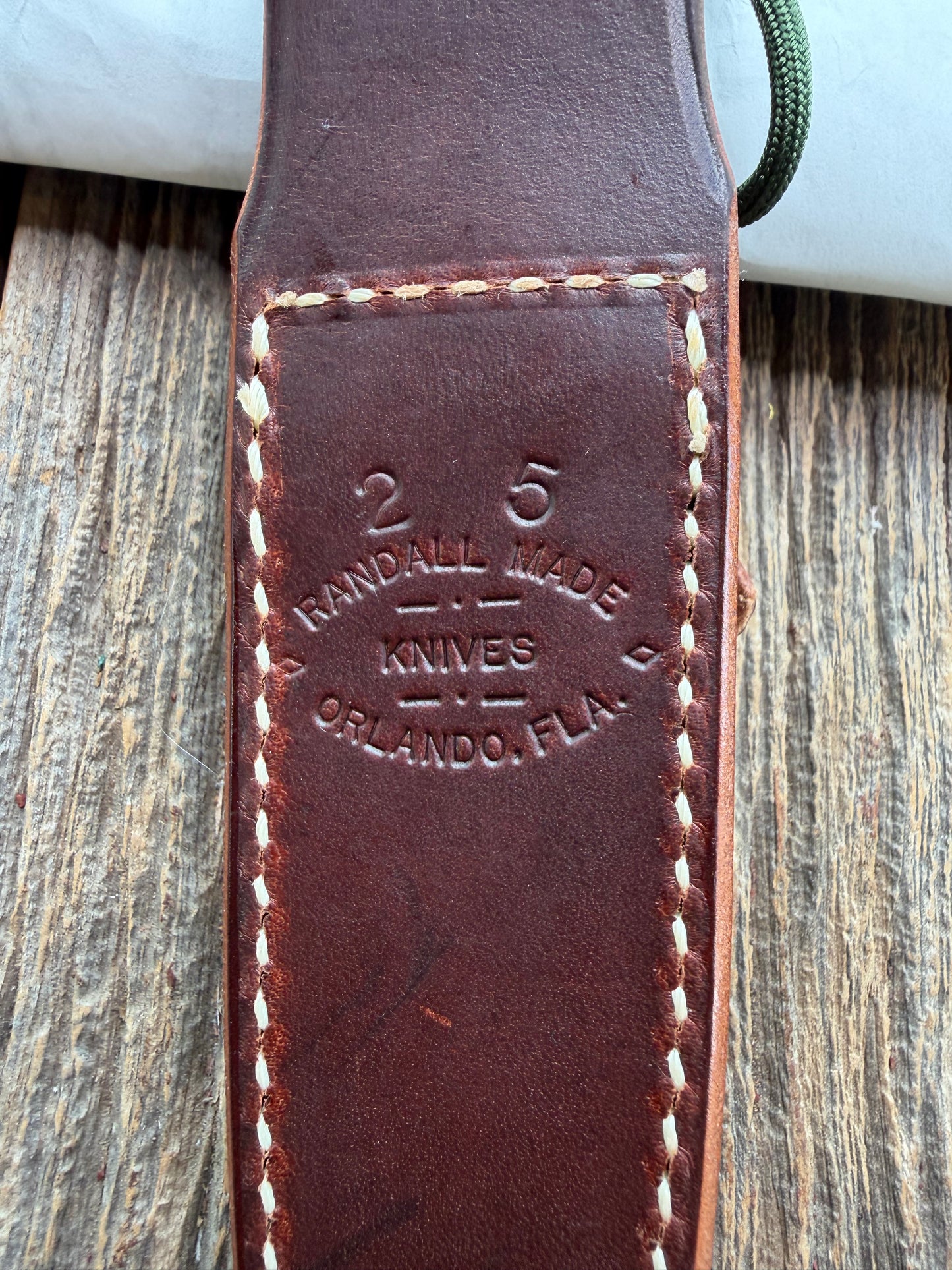 New in Paper Randall Knife Model 2-5 Beautiful  Brass Hilt, Collar and rounded Butt cap,Carbon Blade, Maroon Micarta Handle