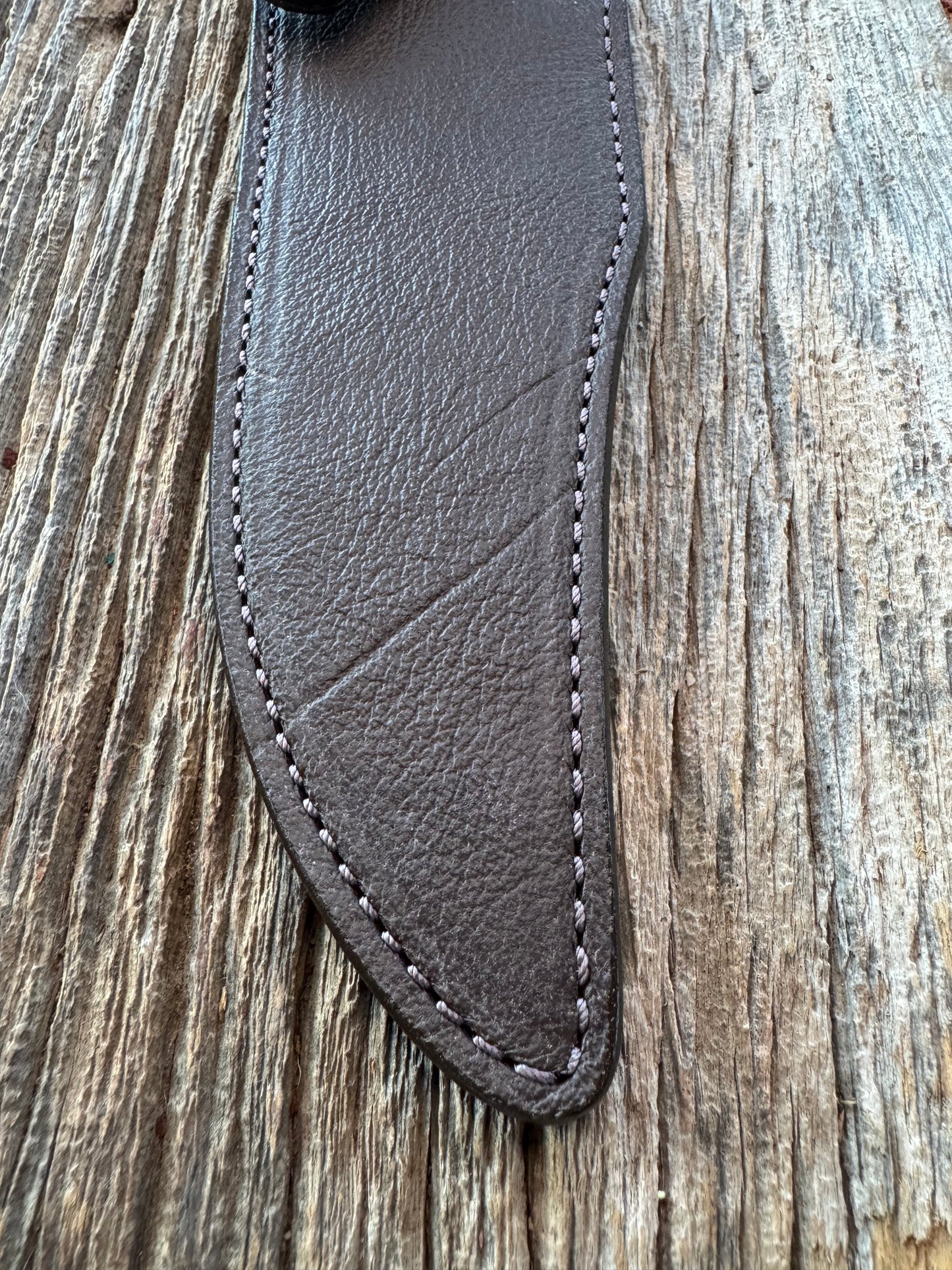 Randall Model 12-8 Big Bear Sheath in Exotic Cape Buffalo in Dark Brown Leather from Treeman.
