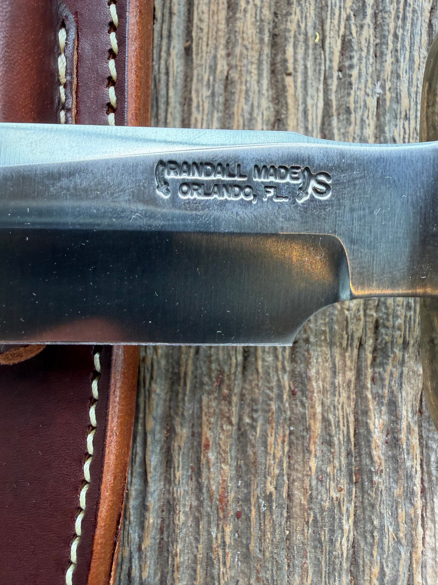 New in Paper Randall Made Knife Model 1-7 Stag , Stainless, Black and Aluminum spacers, Nickel Silver Hilt, Aluminum butt cap.