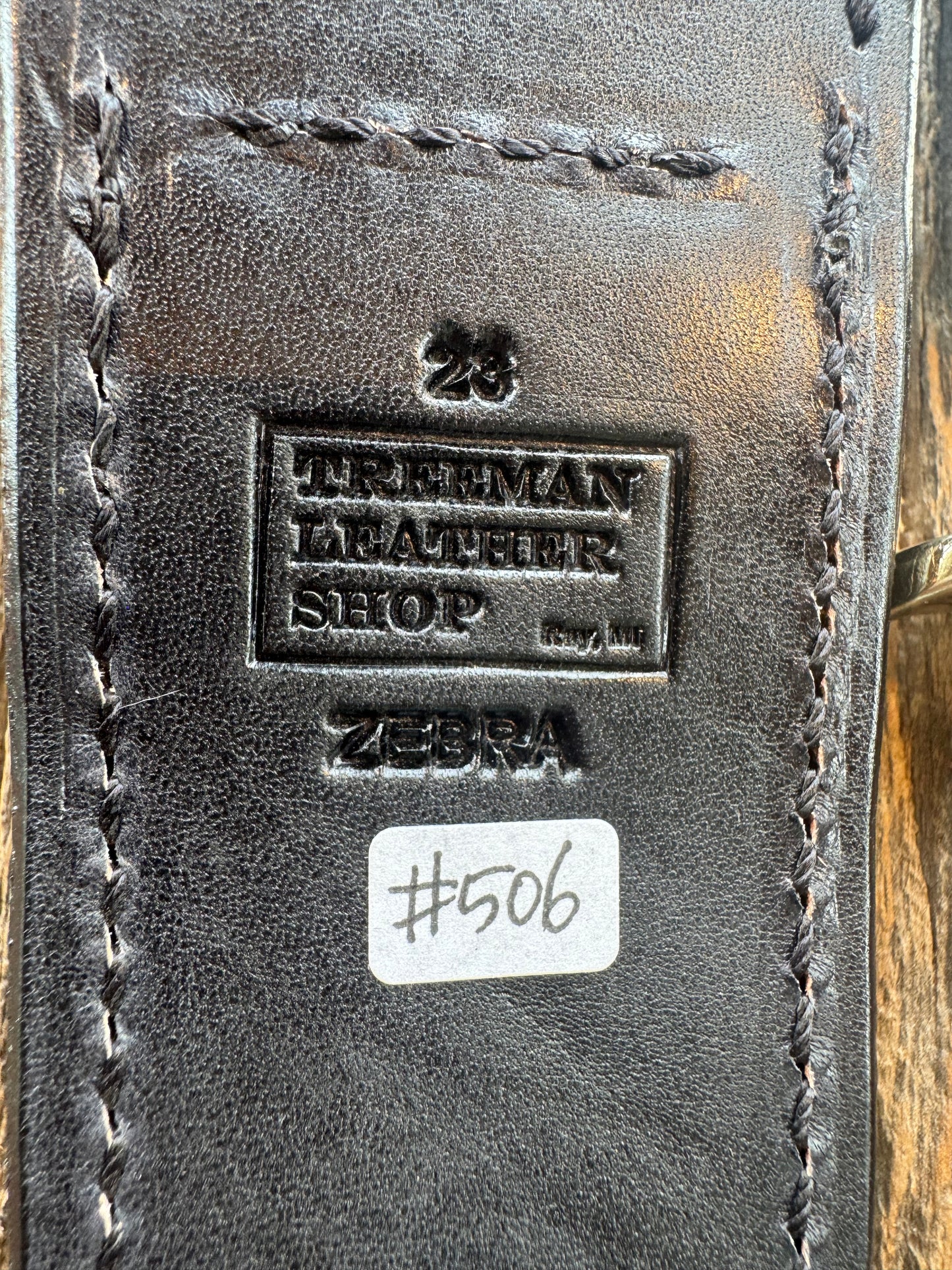 Randall Knife Model 23 Amboyna Burl wood Handle, Stainless Steel blade, Nickel Silver hilt and Butt cap. Exotic Zebra Sheath.