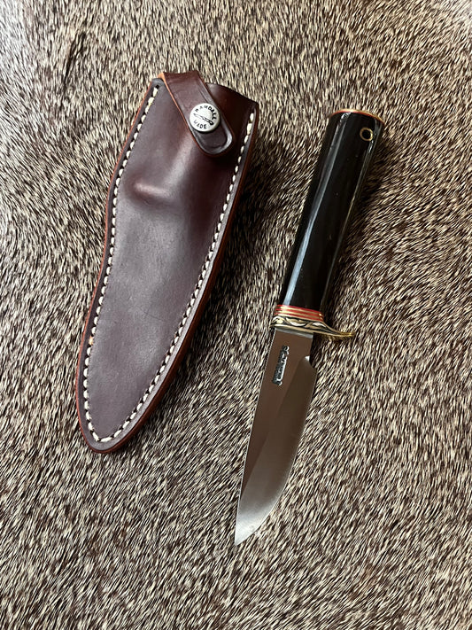 Model 26 Pathfinder Buffalo Horn, Engraved with Fine Silver Inlay, by Master Engraver Jere Davidson