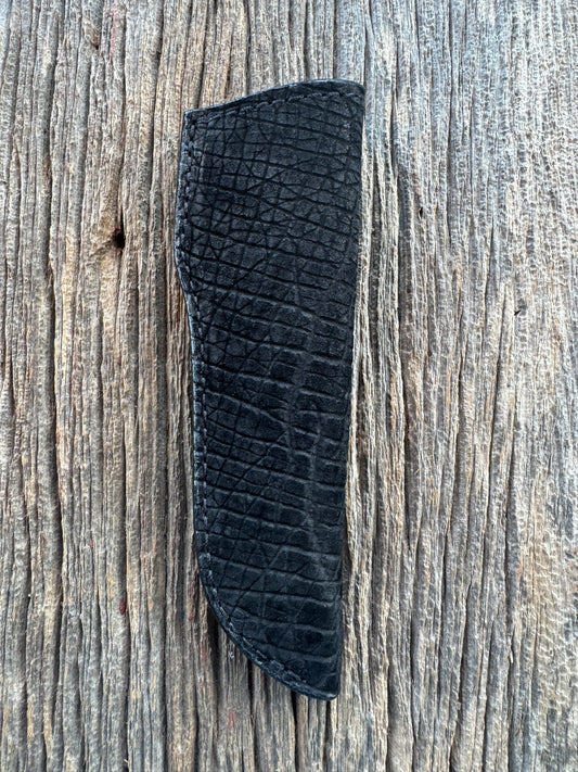 Randall Model 26 Sheath in Exotic Black Hippo Throat style from Treeman.