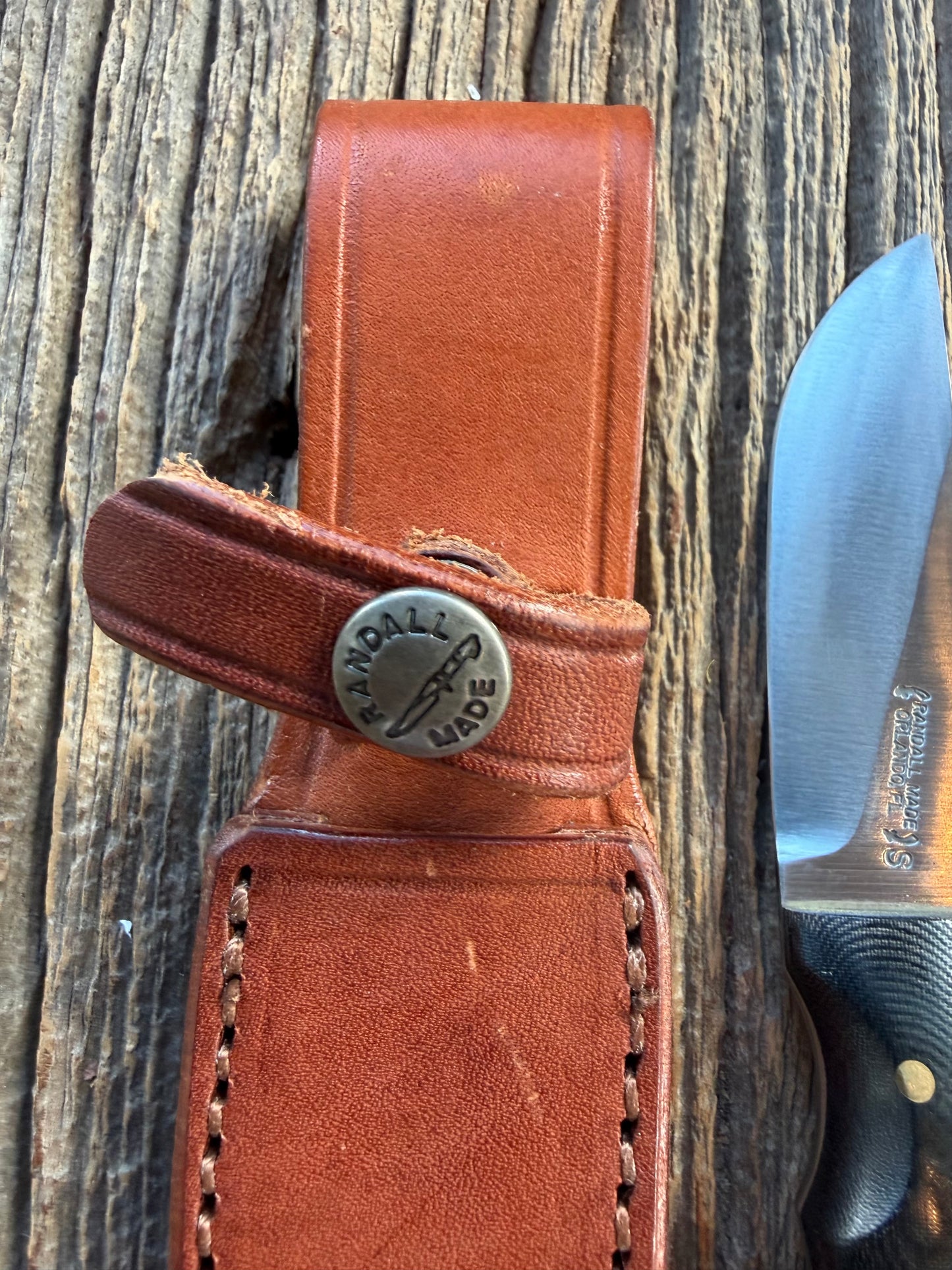 Randall Knife Model 10-3 Fisherman Black Micarta Stainless Steel Lanyard