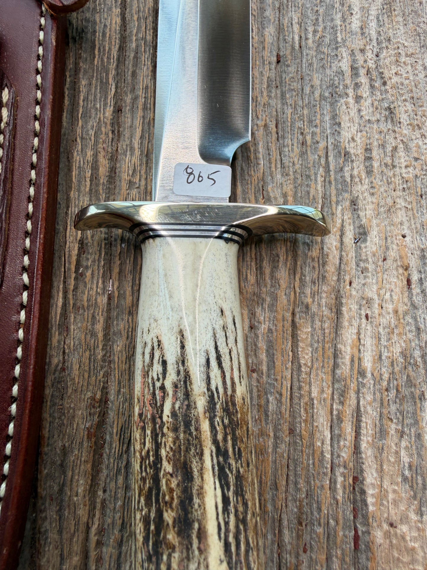 Nice Randall Made Knife Model 1-8 Stag , Carbon steel, Black and Aluminum spacers, Nickel Silver Hilt, Aluminum butt cap.