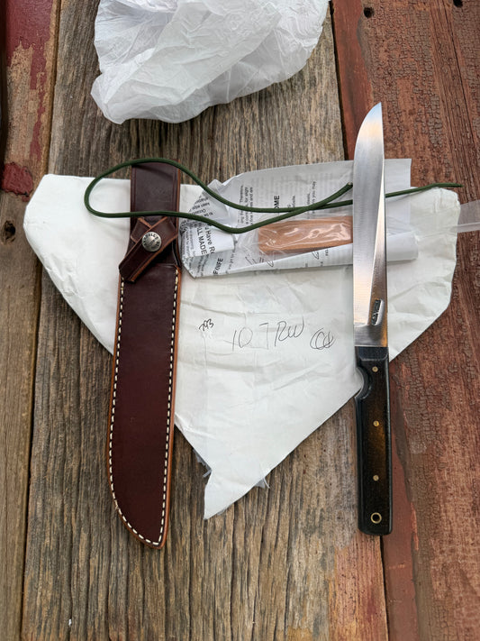 New in Paper Randall Knife Model 10-7 Fisherman Stainless Blade Rosewood Handle
