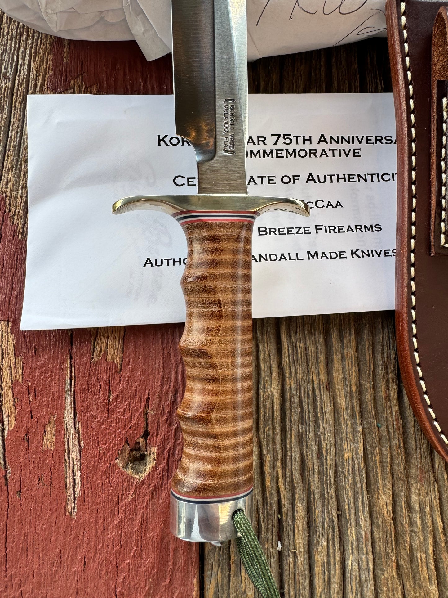 New in Paper Randall Knife Model 1-7 Korean War Commemorative 1 of 50 made Leather