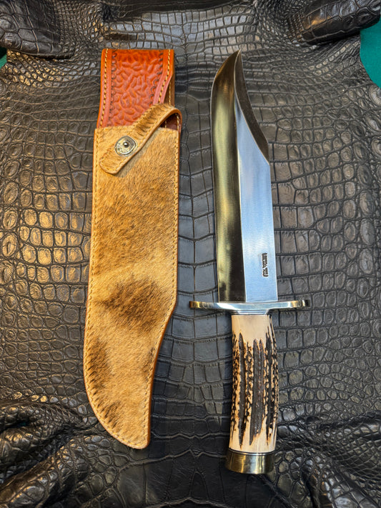 Randall Model Smithsonian “Smitty”Sheath in Exotic Giraffe Hide from Treeman. Sheath only