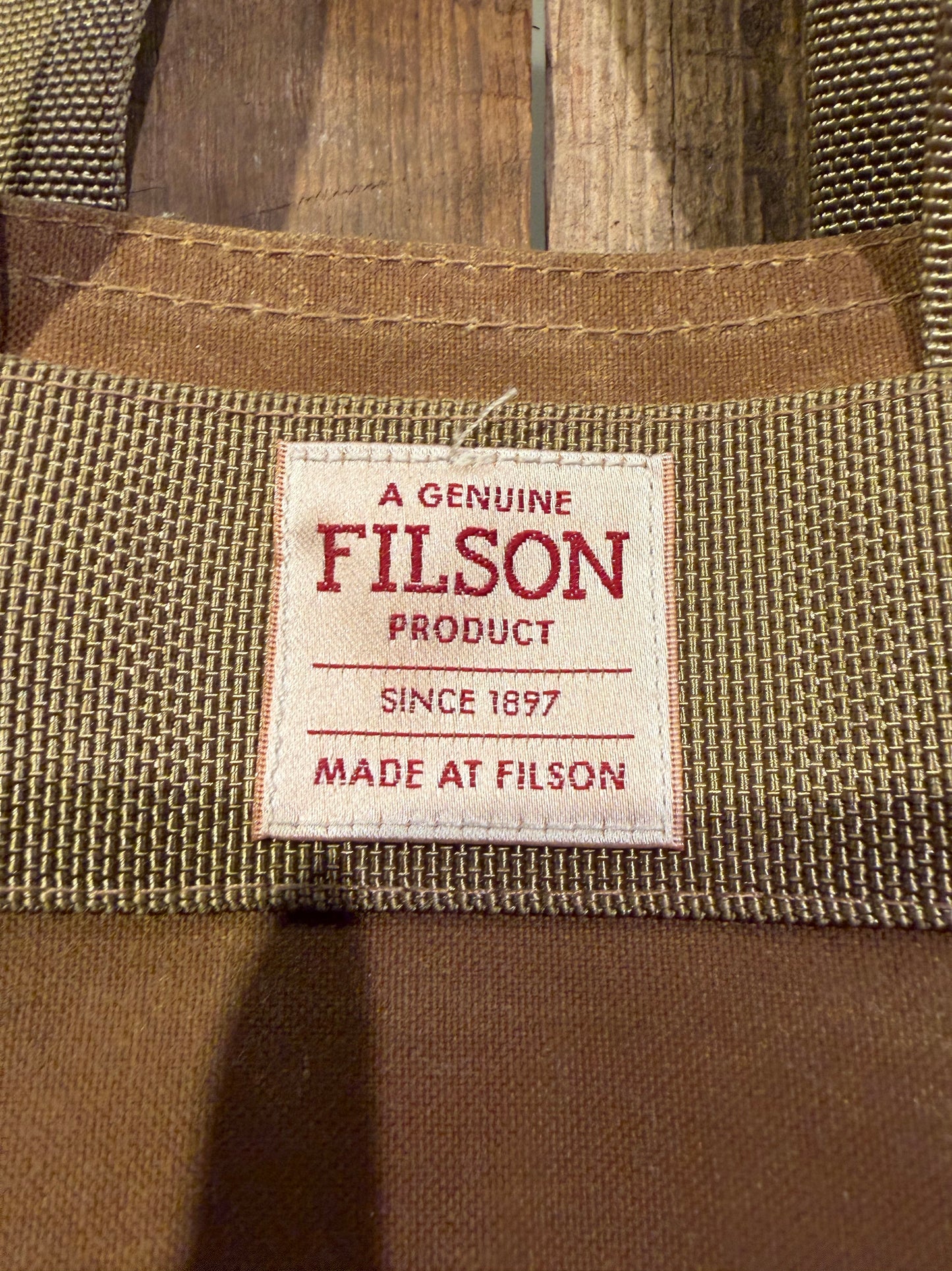 Filson Shot Shell Bag Dark Tan Waxed Made in USA Rare item