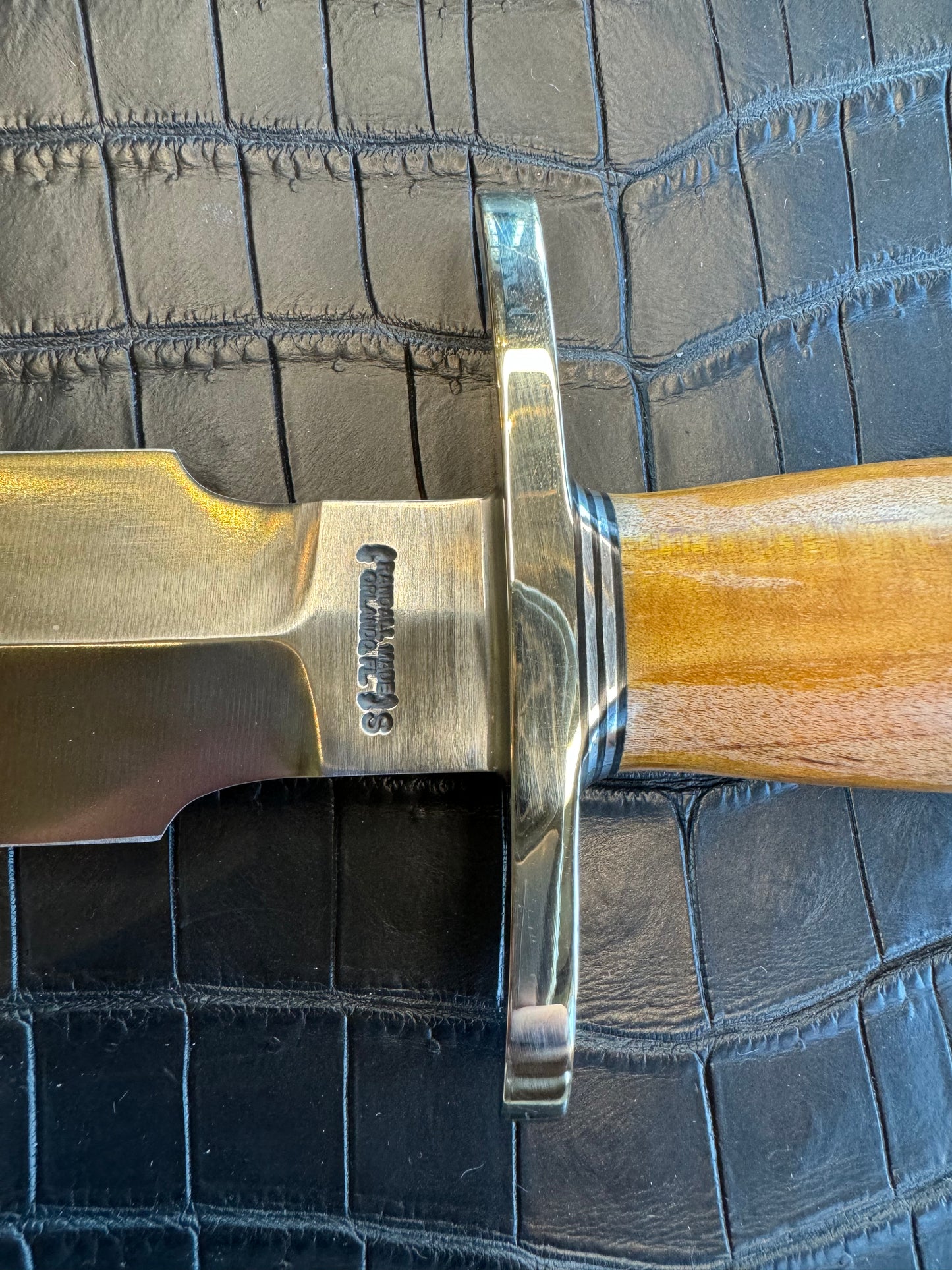 New in Paper Randall Knife Clinton Special TC Nickel Hilt Stainless Steel Cedar Wood Handle.