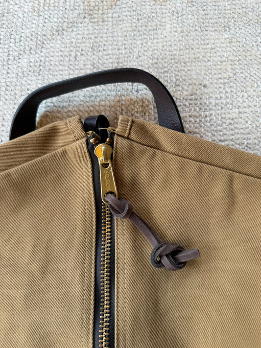 Filson Suit Cover Garment Bag Travel Rare Dark Tan Canvas Leather #70271 NWOT